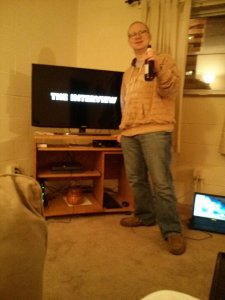 Me about to watch "The Interview." Totally awesome!