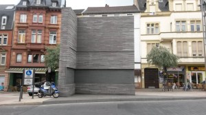 The smaller half of the Jewish Memorial in Wiesbaden.