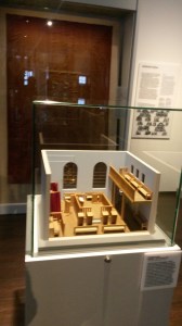 A model of the synagogue that used to be in the village, located in the small Jewish display in the castle.
